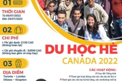 Chương trình du học hè Canada 2022