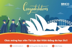 BINCO xin chúc mừng em Phùng Thị Nga đã được cấp visa du học Úc dài hạn.
