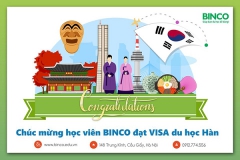 BINCO xin chúc mừng em Nguyễn Thị Mỹ Nương đã được cấp visa du học Hàn - chương trình visa 2 năm (visa đại học)